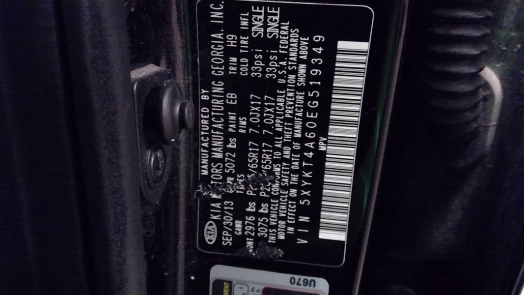 Automatic Transmission 2.4L FWD Fits 14-15 SORENTO 3753149