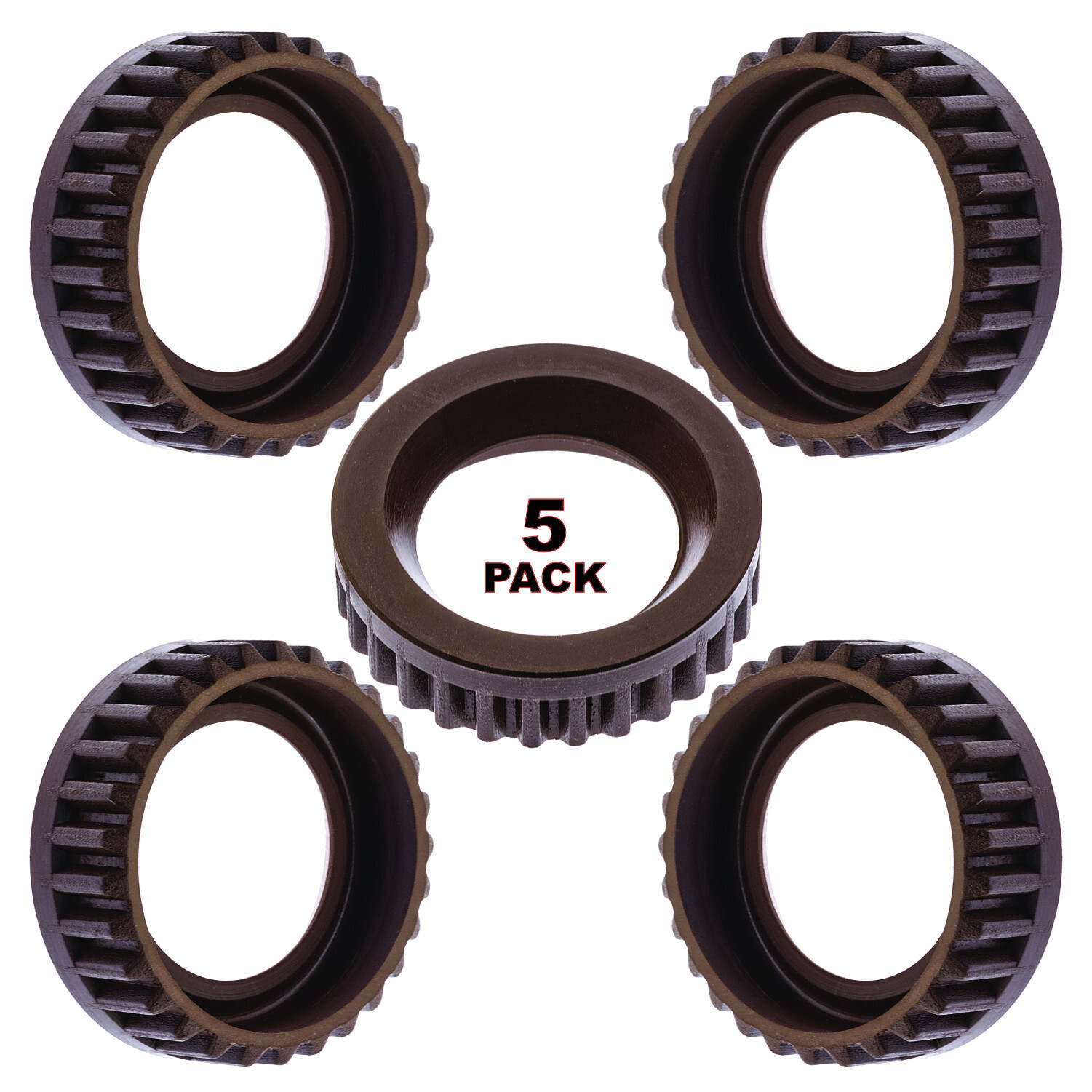 700R4 4L60E 4L65E Input-Output Shaft Splined Seals Viton 5pc (aka Bottle-Caps)