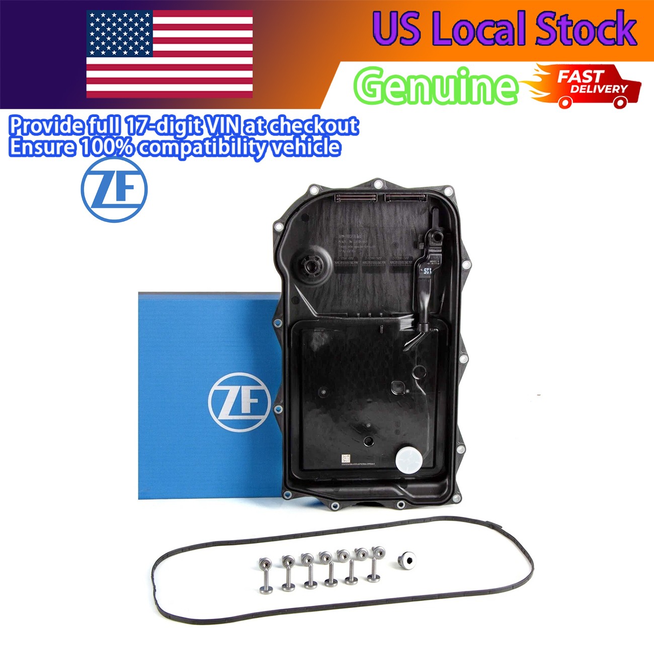 Genuine ZF 24118612901 Transmission Oil Pan Fits BMW 8HP45 70 8-Speed Automatic