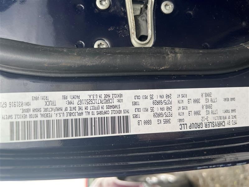 Transfer Case Classic Style 5 Lug Wheel Fits 11-20 DODGE 1500 PICKUP 19880455
