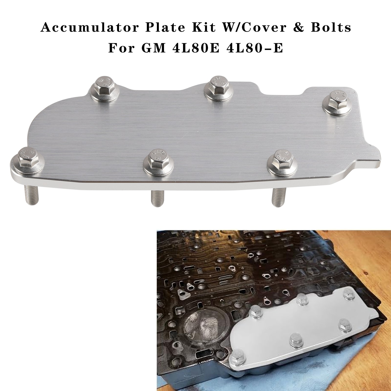 ✅4L80E 4L80-E Accumulator Plate Kit W/Cover & Bolts For GM