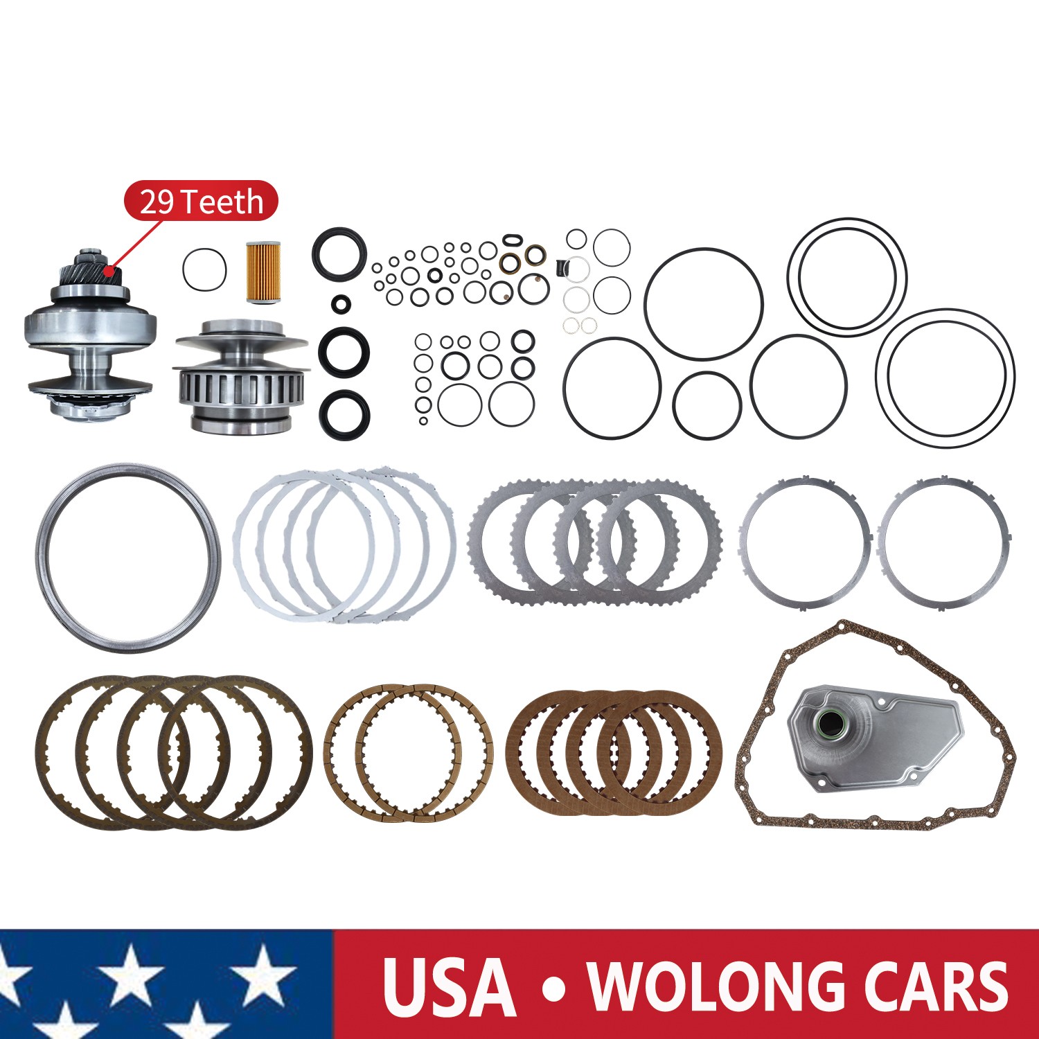 29T Transmission Master Rebuild Kit+Pulley Set W/ Belt For Nissan JF015E RE0F11A