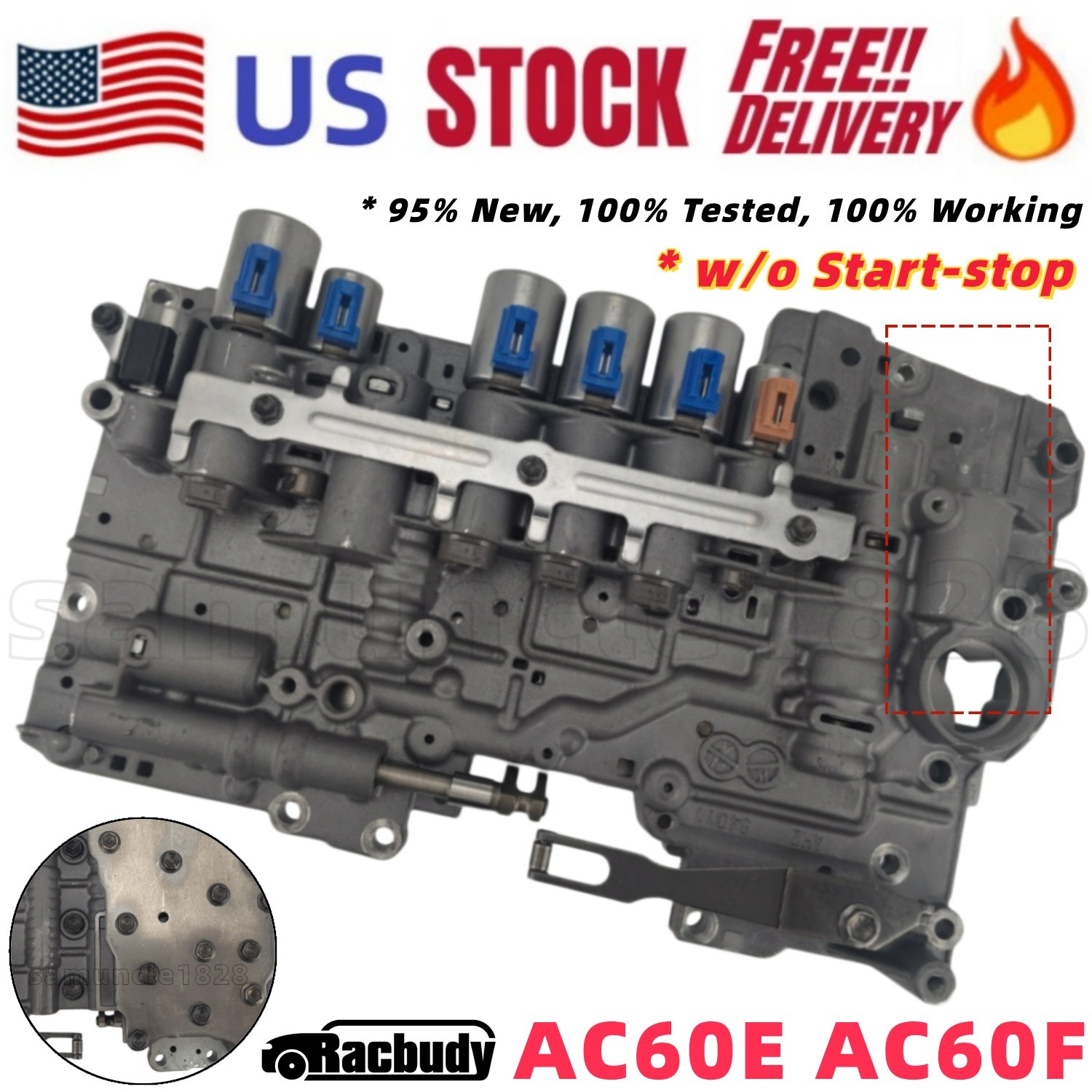 AC60E AC60F Auto Transmission Valve Body w/o Start-Stop For Toyota Tacoma 6Speed