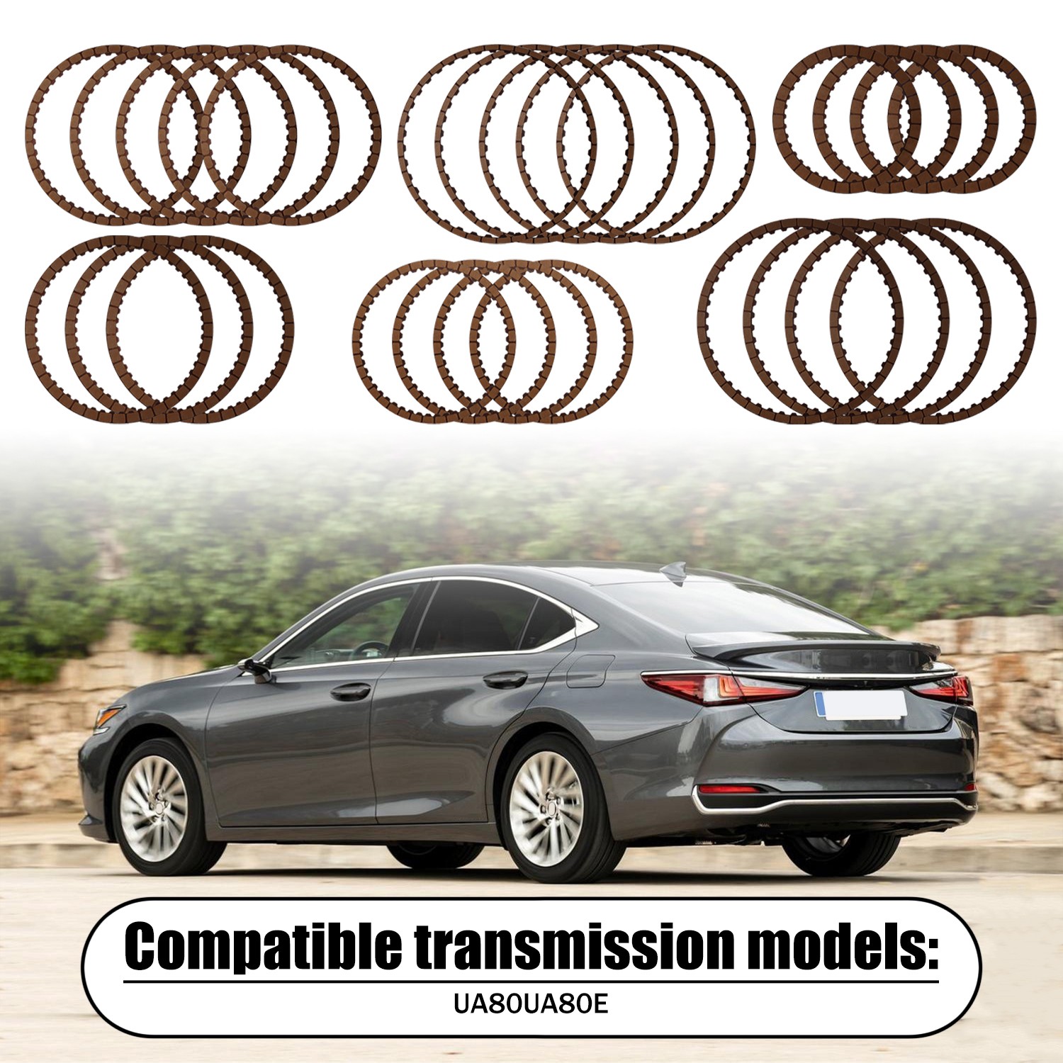 1x UA80 UA80E UA80F Transmission Overhaul Friction Plates Kit For Toyota 2016-up