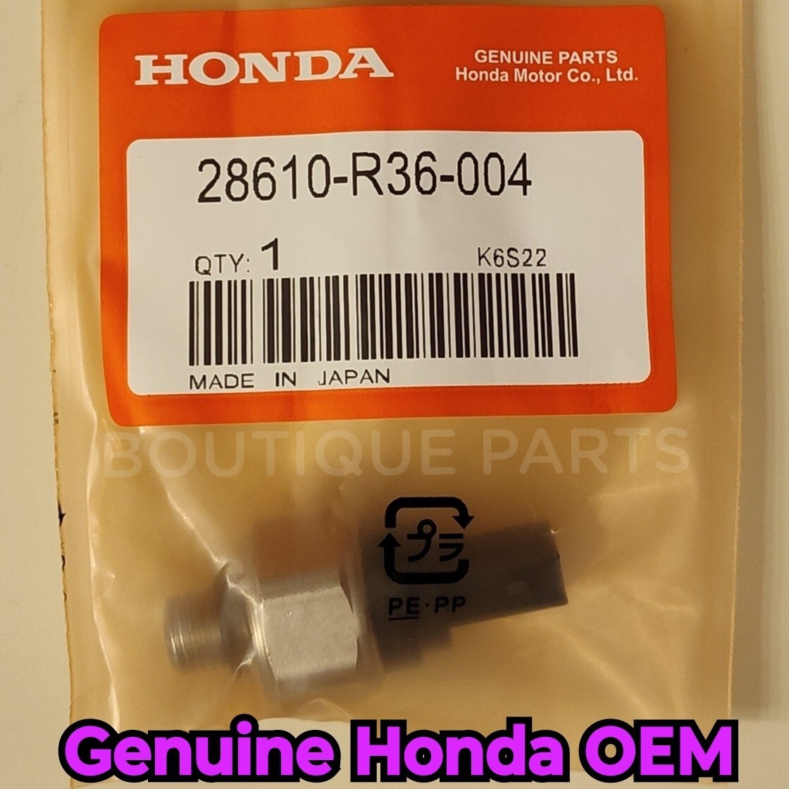 Genuine OEM Oil Pressure Sensor Transmission Fluid 28610-R36-004 for Honda Acura