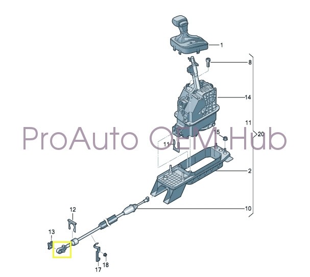 5K2713025AJ 2009-2011 for Seat Altea Ibiza Leon 1.4 1.6 OEM Shift cable end link