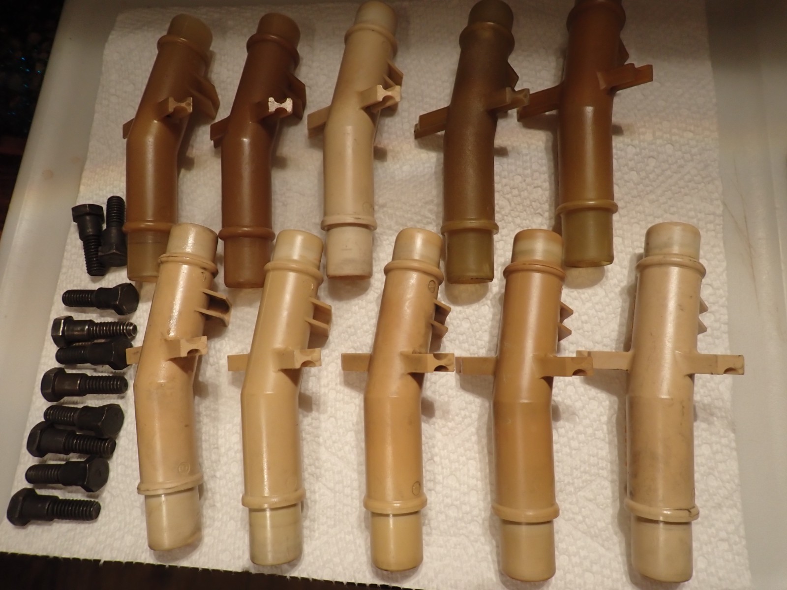TH400 transmission 10 ea filter pickup tubes & shoulder bolts for std depth pans