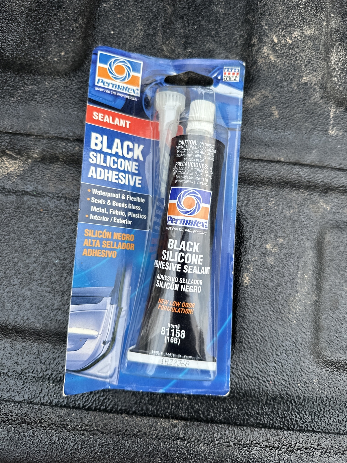Permatex Black Silicone Adhesive Sealant 3 oz. Tube 16B # 81158 New