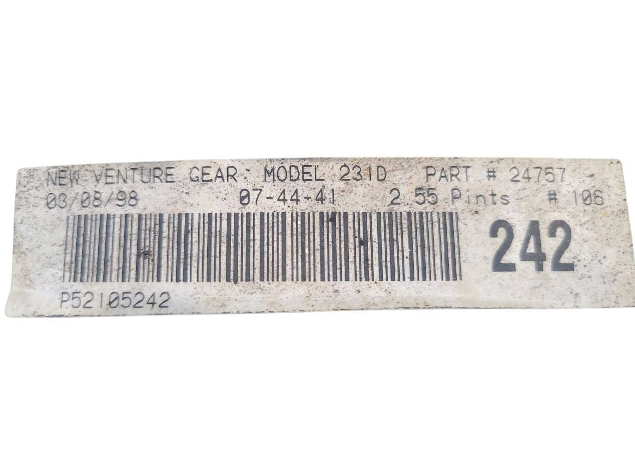 Transfer Case NV231 3.9L Automatic Transmission Fits 98-99 DAKOTA 666468