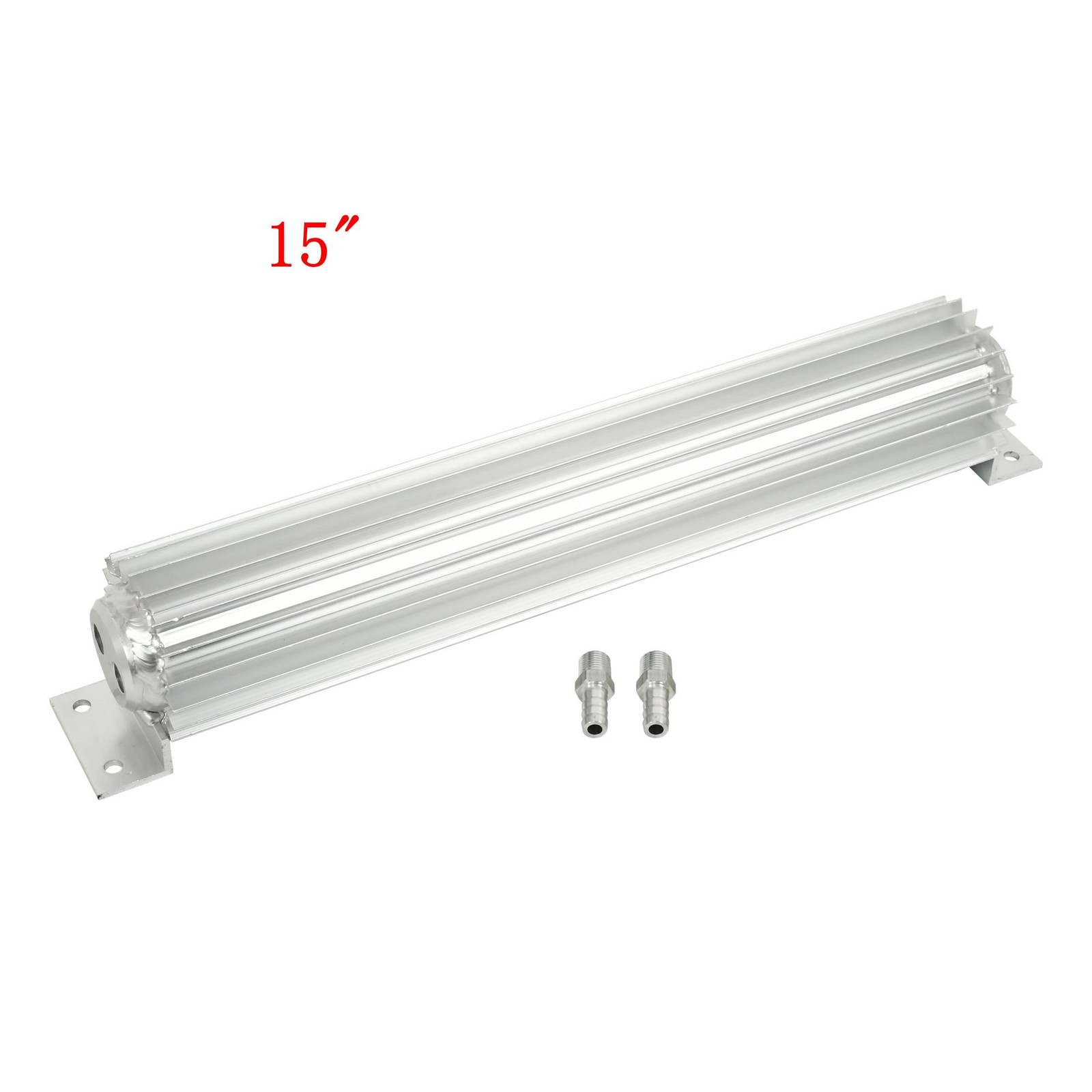 Aluminum Dual Pass 15″ Finned Transmission Oil Cooler Universal For Hot Rod Cars