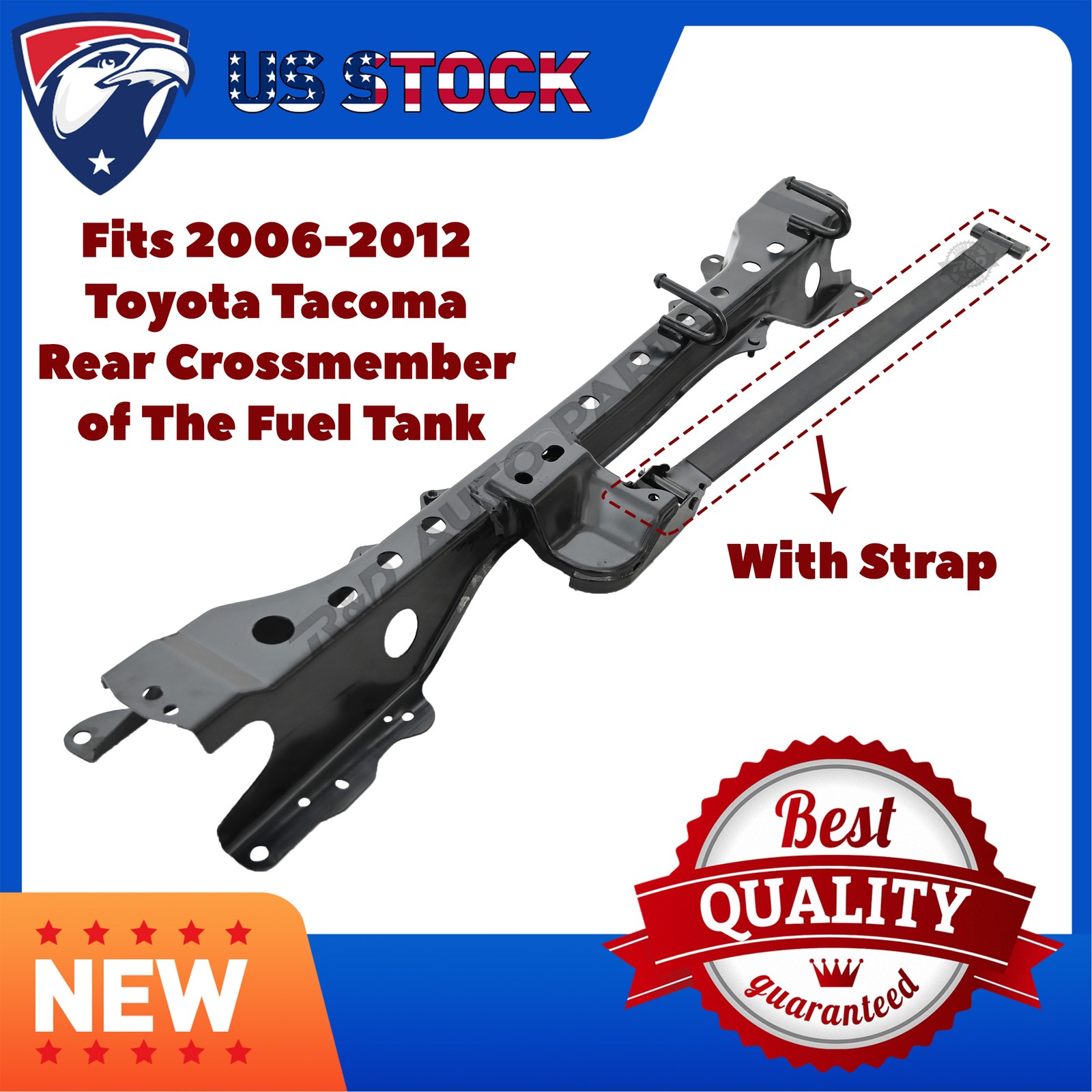 New Rear Frame Crossmember Gas Tank For Toyota Tacoma 2006-2012 Easy To Install