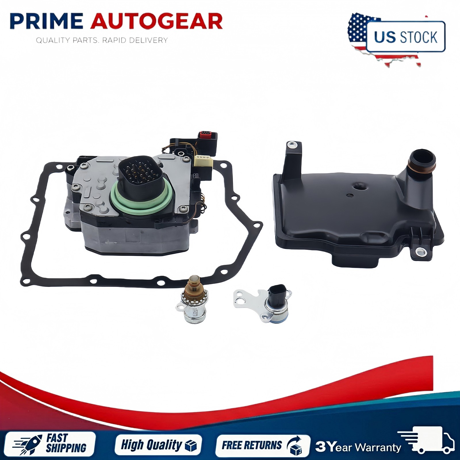 62TE Transmission Shift Solenoid Block Filter Kit Fit 08-19 Dodge Grand Caravan