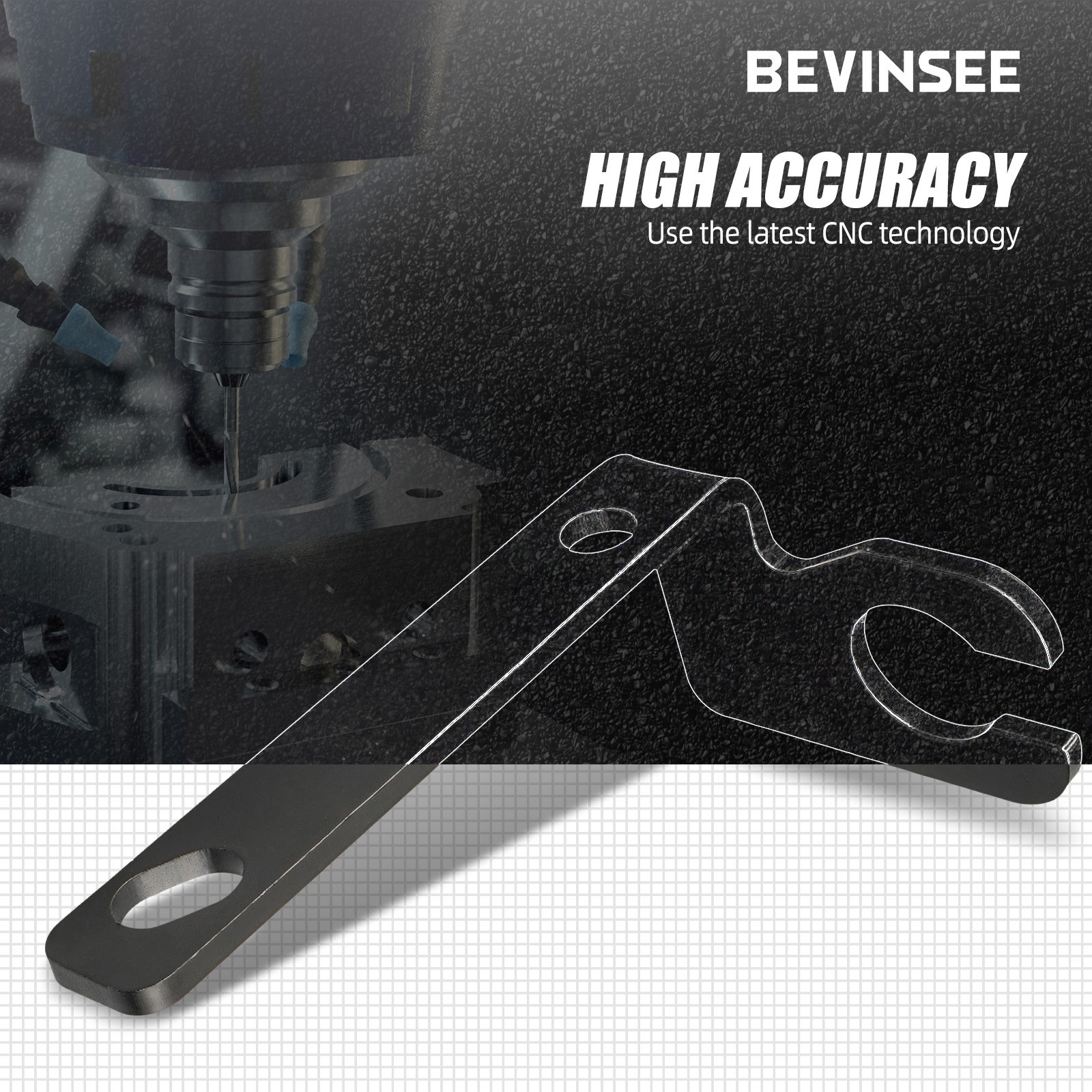 BEVINSEE Shift Cable Mount Bracket For GMC For Chevrolet 4L60E 4L80E 4L85E
