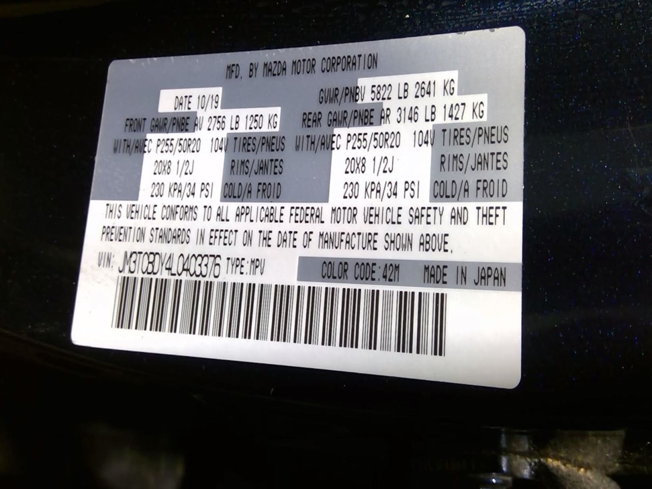 Automatic Transmission Fits 16-23 MAZDA CX-9 932493