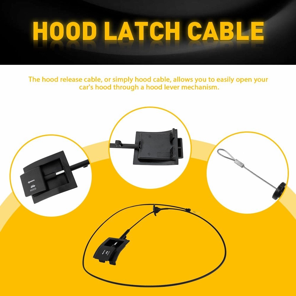 Hood Release Cable & Pull Handle For 1992-1997 Trucks F-Series Bronco & 912-042