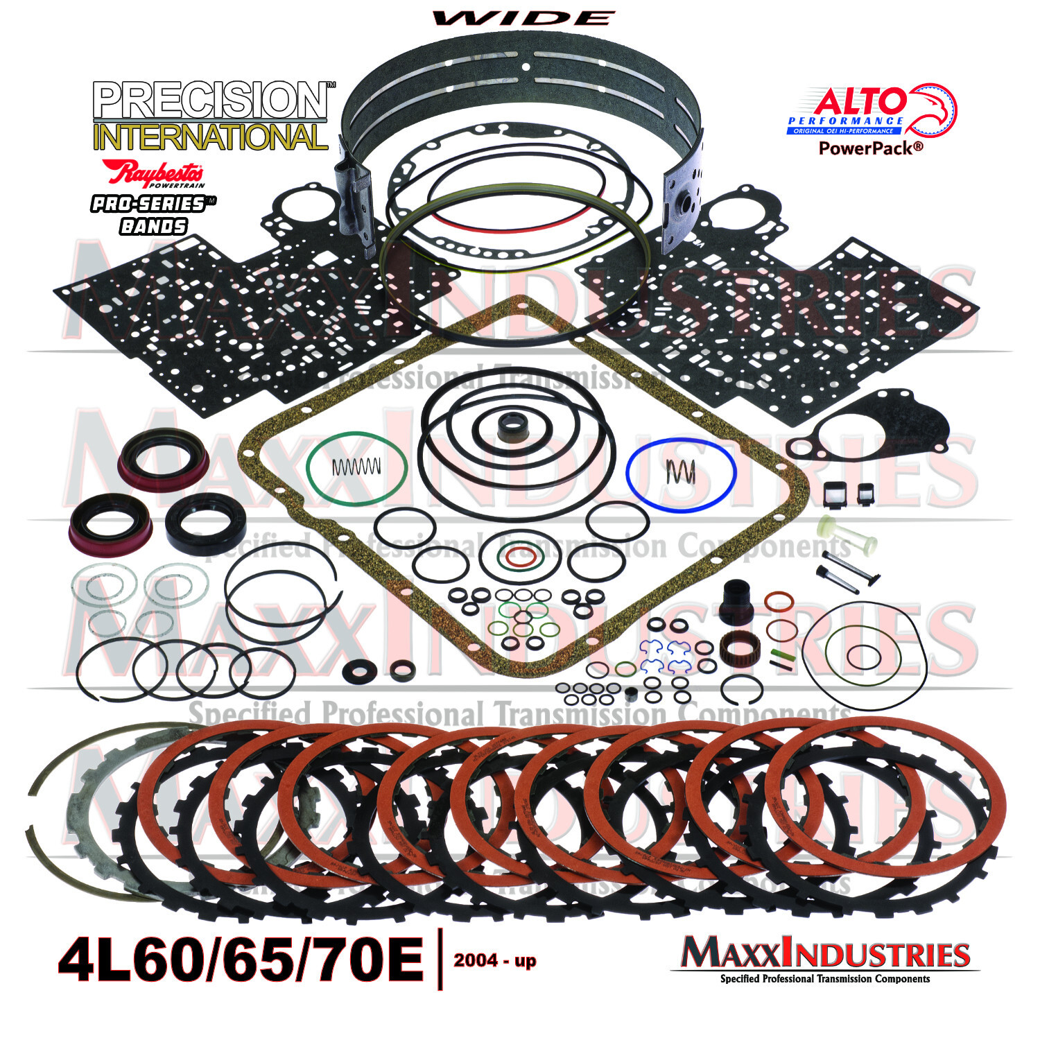 2004-Up 4L60E Transmission Performance Rebuild Kit with 3-4 PowerPack® Alto Red