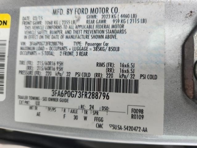 Automatic Transmission 2.5L Fits 13-15 FUSION 404200