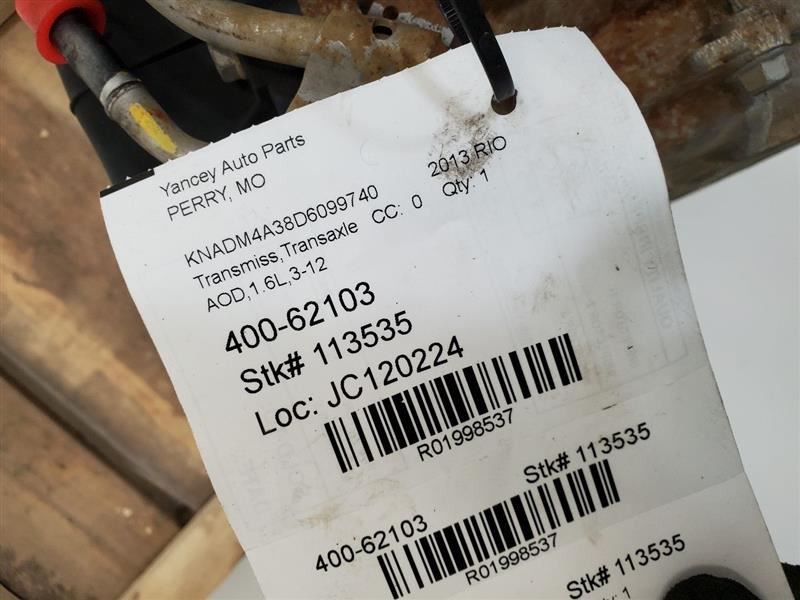 2013-2015 KIA RIO 6 Spd Automatic Transmission 4500026124 13-15