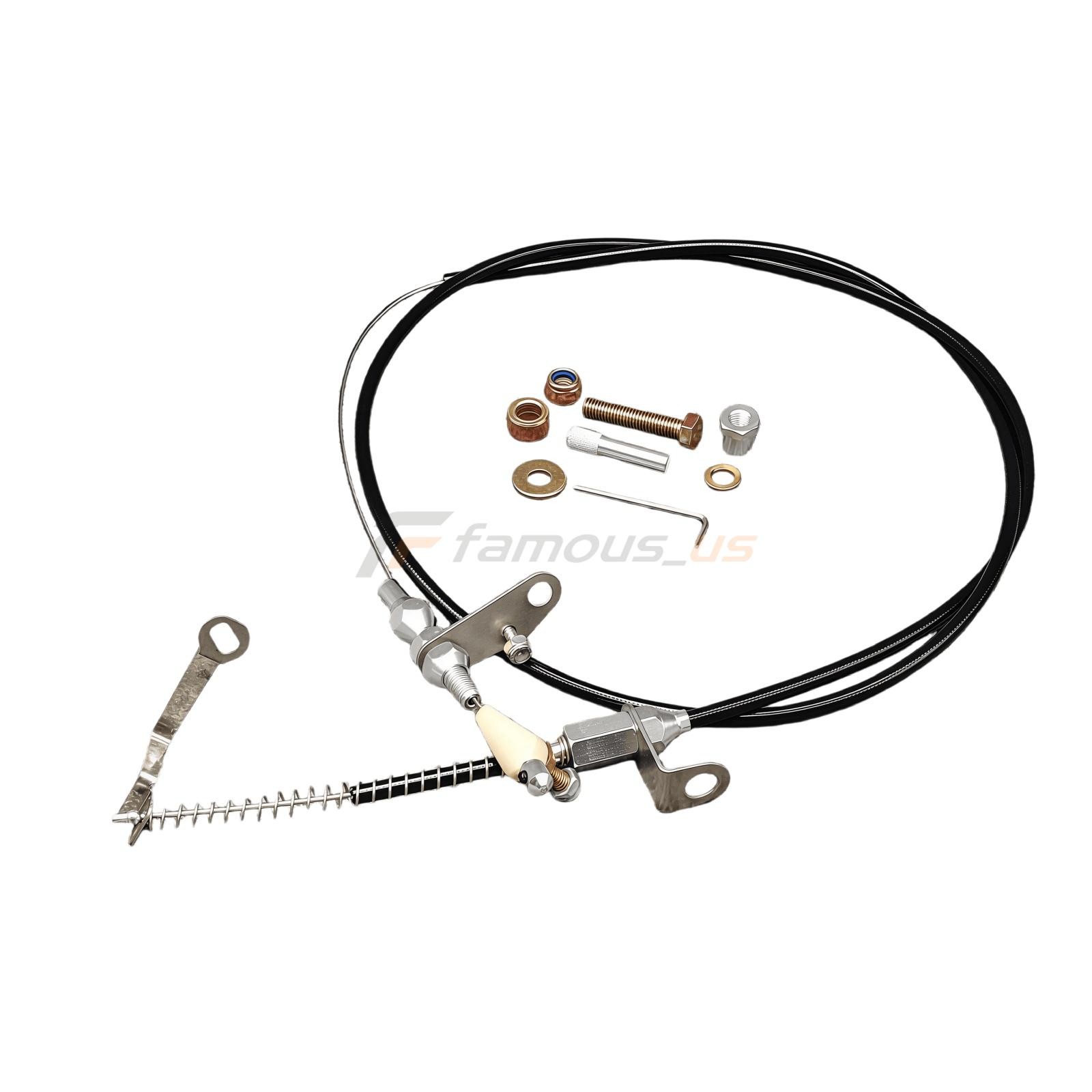 New Black Kickdown Cable Kit Fits For Ford/AOD Lokar KD-2AODU