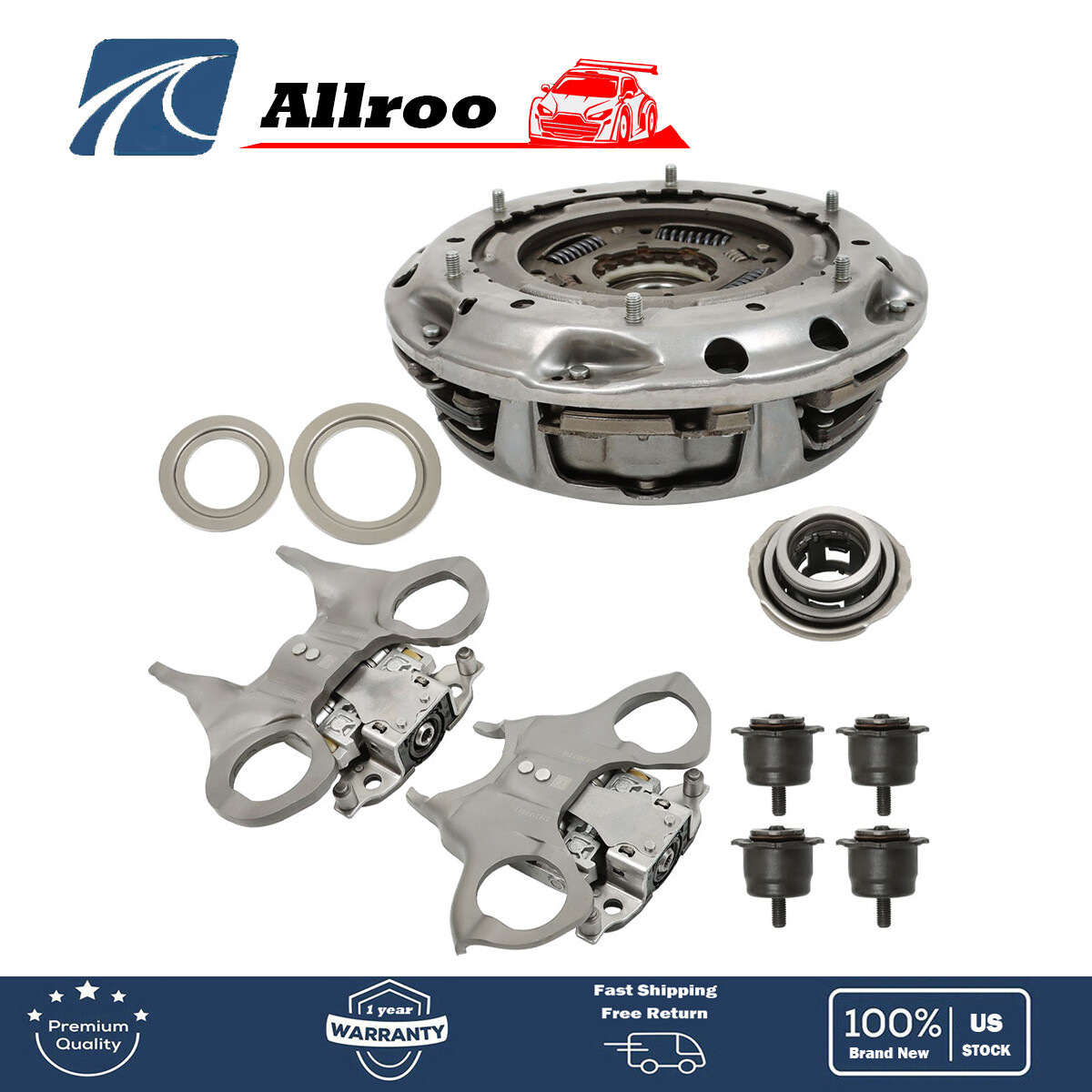 Transmission Dual Clutch Fork Kit For 2012-2019 Ford Focus Fiesta 6DCT250 DPS6