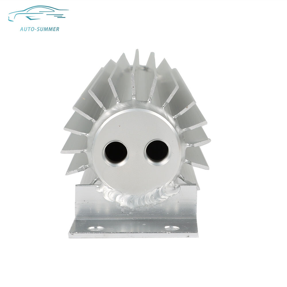Dual Pass Aluminum Finned Transmission Oil Cooler 12″ For Universal Fitment
