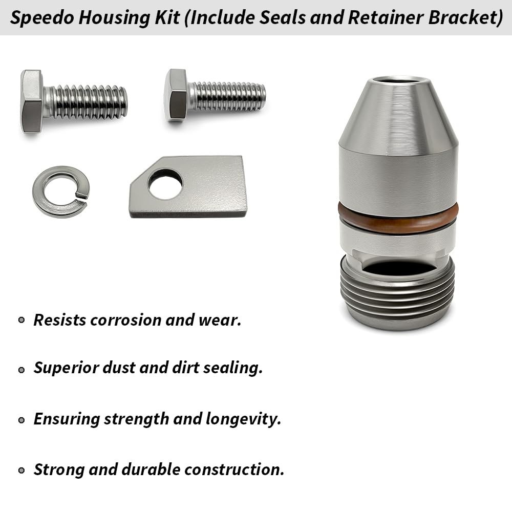 19-Tooth Speedometer Driven Gear Kit for Turbo 350, Includes Seals & Bracket