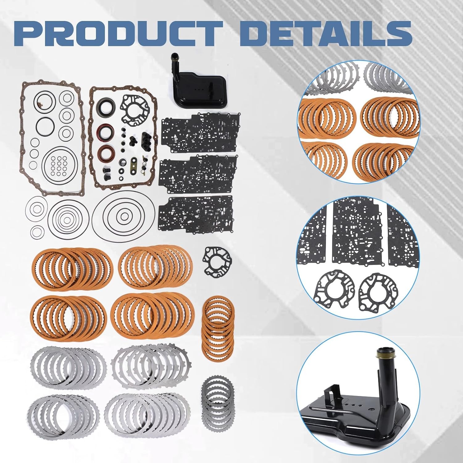 6L80 6L80E 6L90 6L90E Transmission Master Rebuild Kit Steel Friction Filter