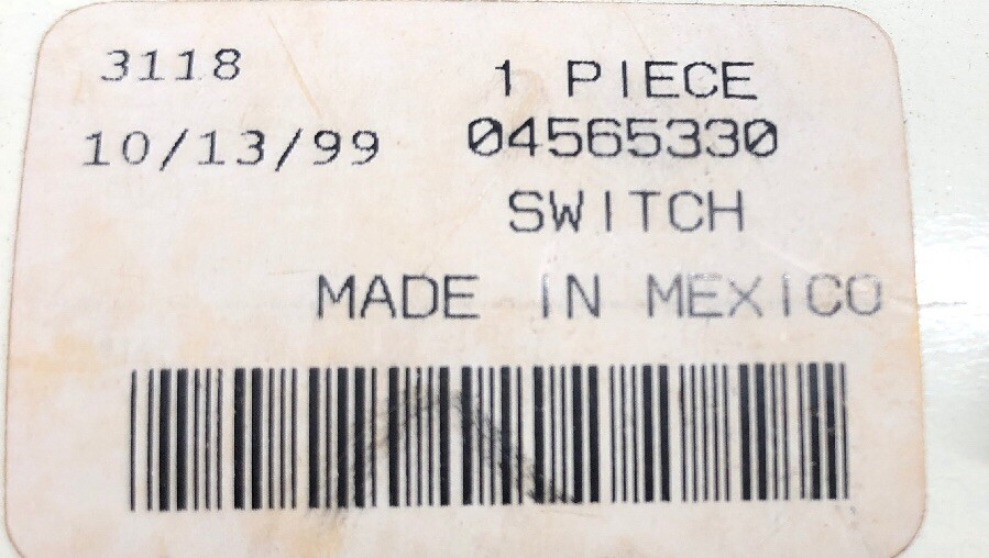 New Genuine Mopar Front Door-Lock Switch Part #4565330.