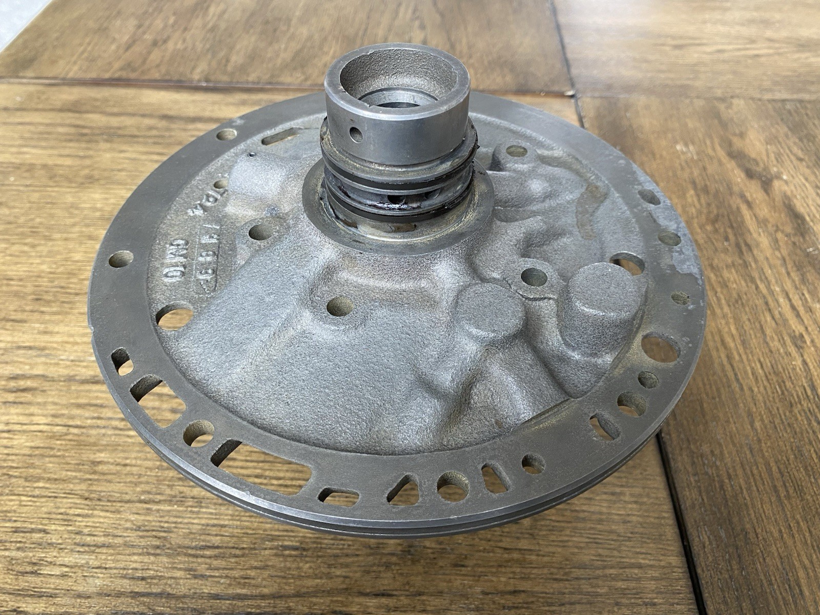 NOS GM 1962-74 Aluminum Powerglide Transmission Front Pump Cover Stator Support