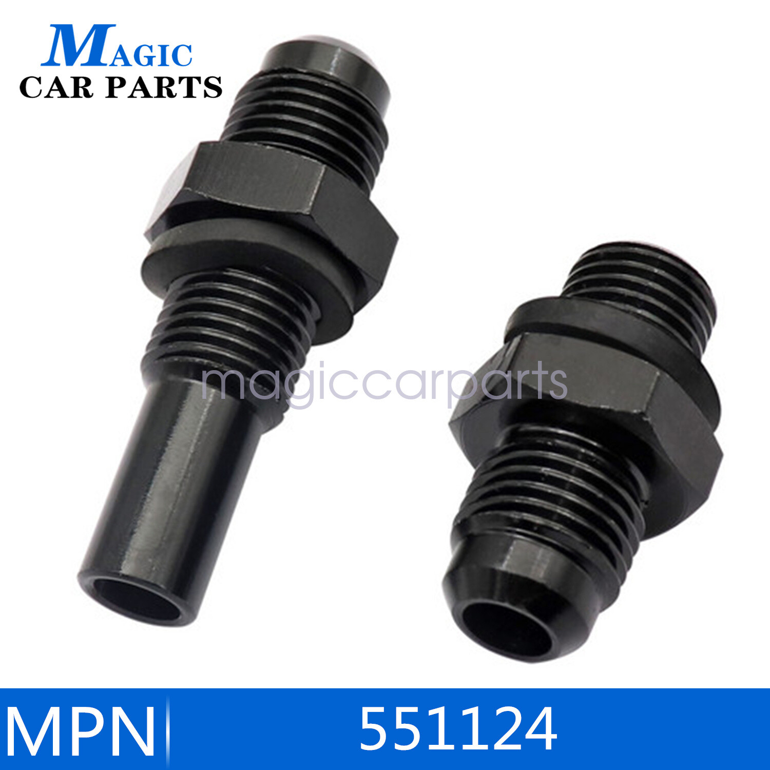 Pair of Oil Cooler Line Fitting Adapter 6AN Flare Fit for 4L80E Transmission