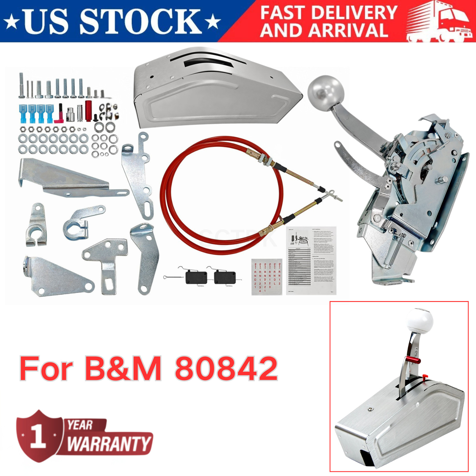 3 and 4 Speed Transmission Pro Ratchet Automatic Shifter For B&M 80842