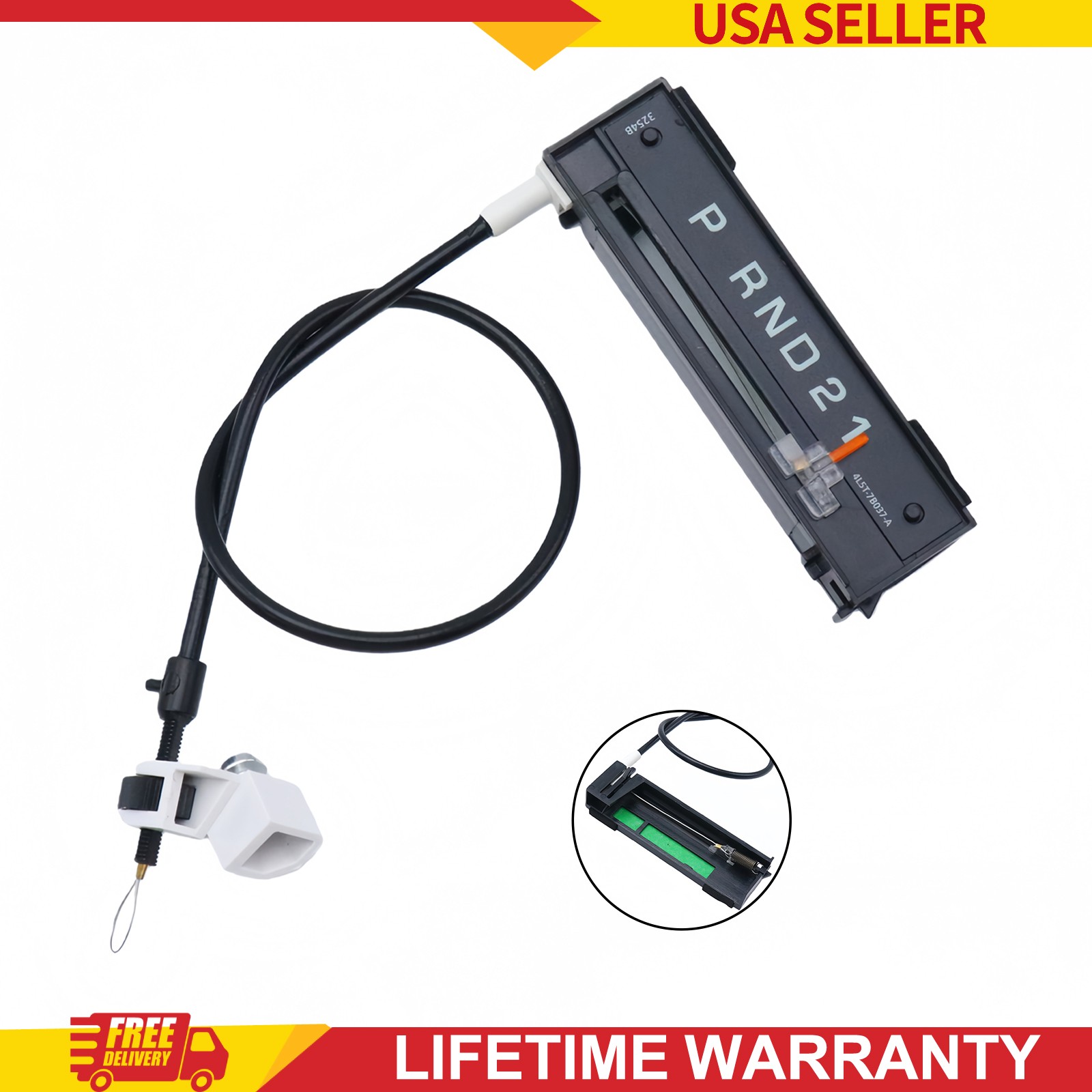 Shift Indicator Selector Cable w/ Clip Fits for Ranger 2.3L 3.0L 4.0L 04-11 NEW