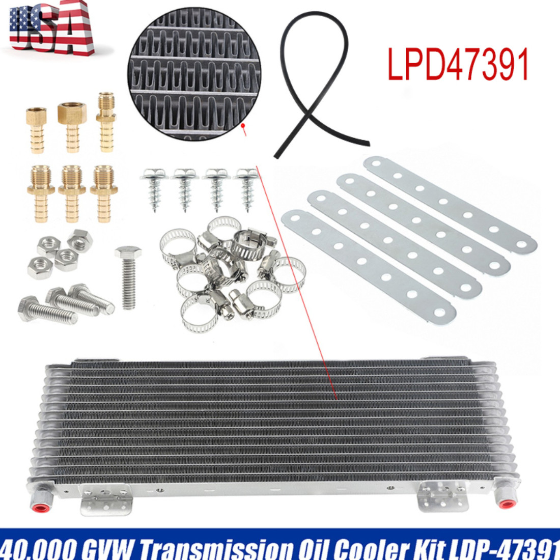 For Chevrolet GMC LPD47391 Transmission Oil Cooler & Thermal Bypass Valve Kit