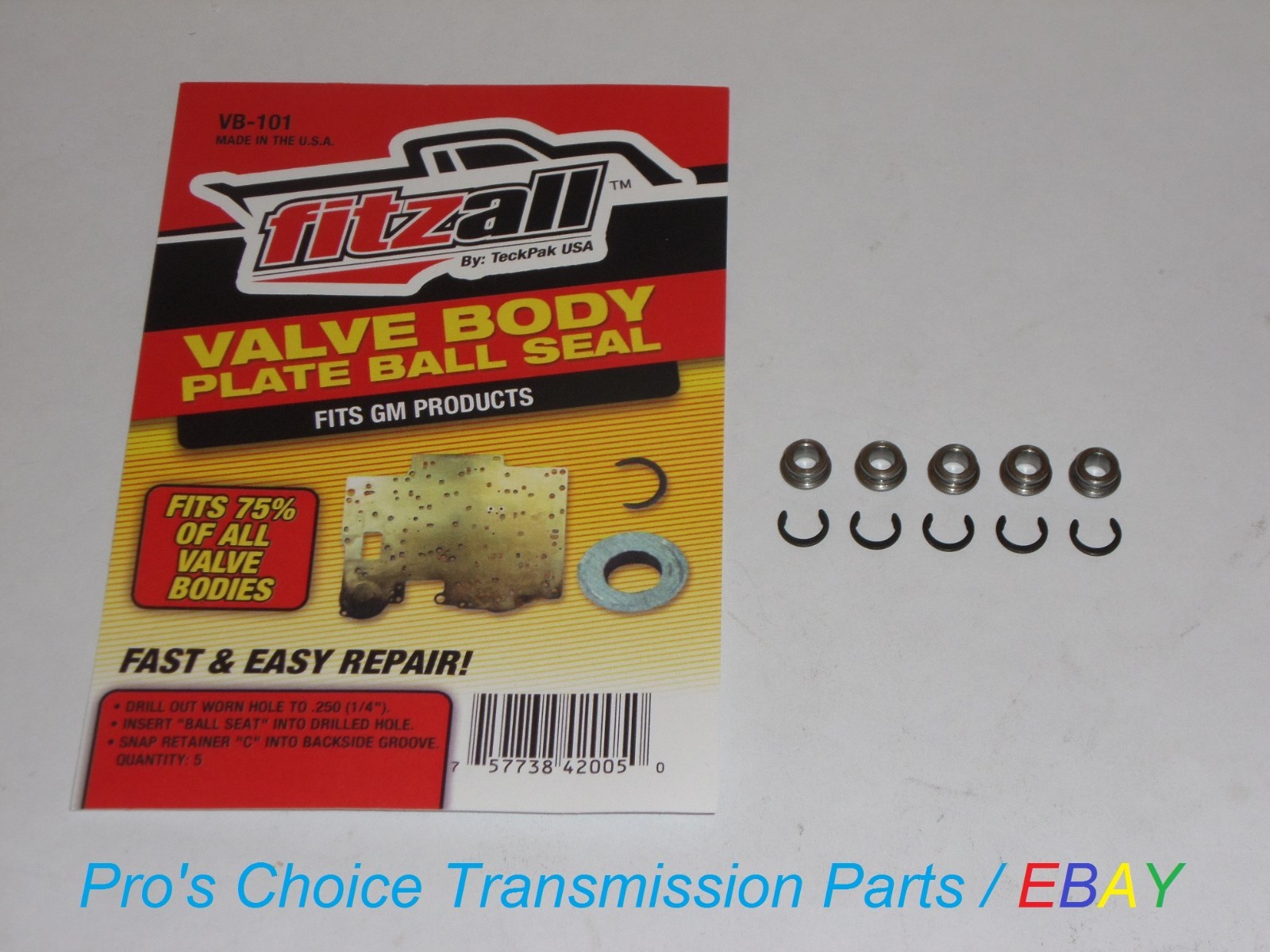 GM 4L60E 4L65E 4L70E Valve Body Separator Plate Ball Seat Repair — 5-Piece Kit