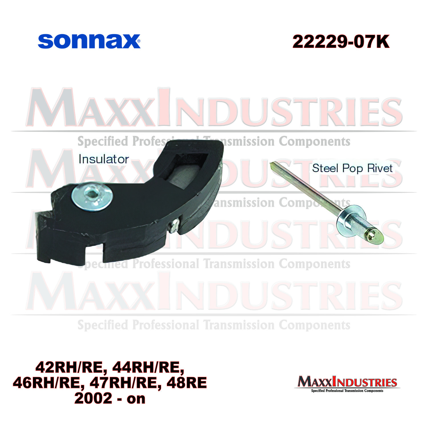 Sonnax 22229-07K Transmission Insulator, Detent Lever (Push In Neutral Switch)