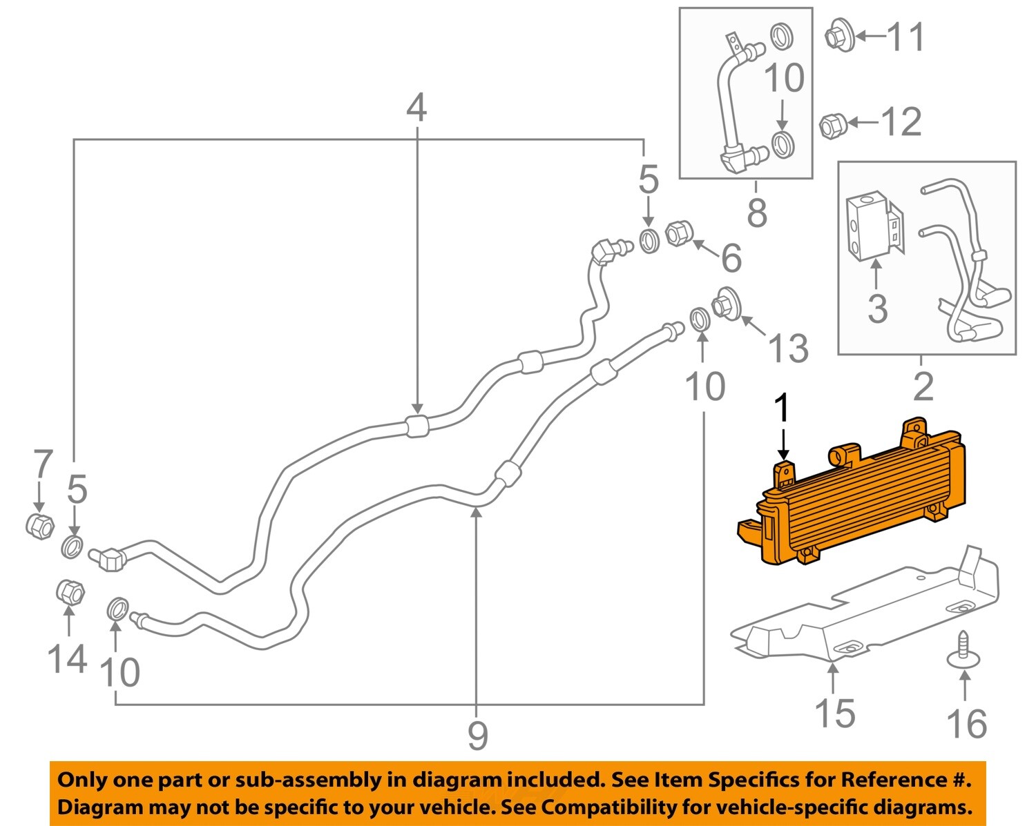 GM OEM 17-19 Sierra 2500 HD Cooling Trans Oil Cooler-Trans Cooler 84173164