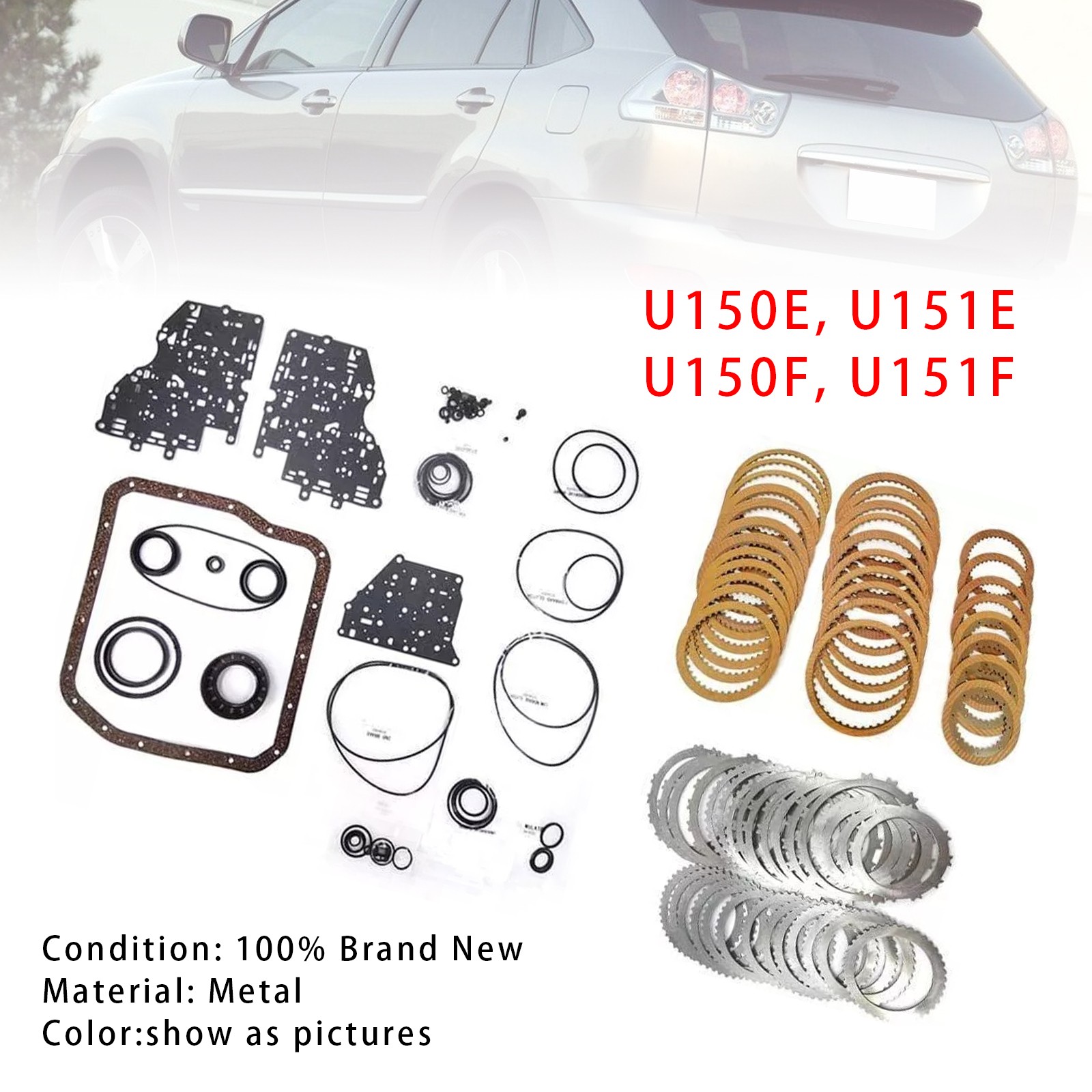 U150E U151E Auto Transmission Master Rebuild Kit Clutch Discs Gasket For Toyota
