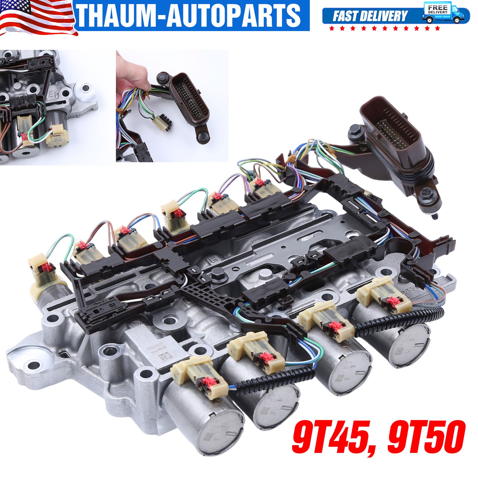 9-Speed Trans Valve Body Assembly w/ Solenoids For GMC Terrain 1.5L (2018–2023)