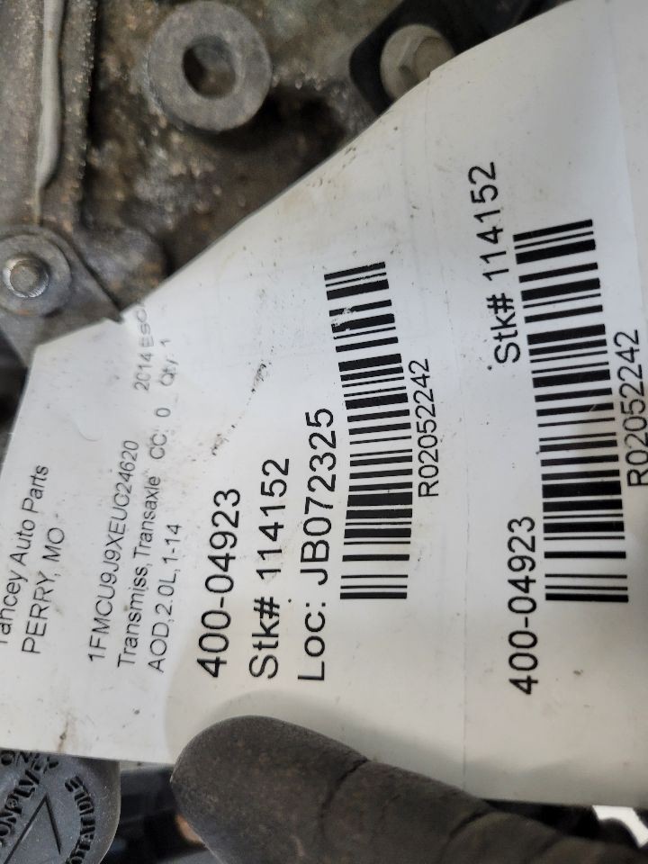 2013 – 2014 FORD ESCAPE Automatic Transmission 2.0L 4WD
