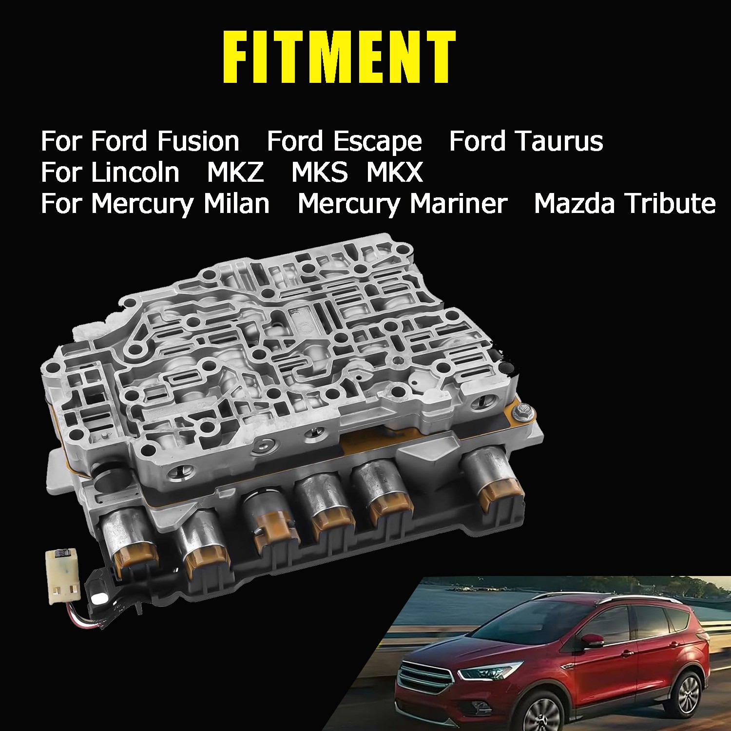 For Ford 2009-2018 6F35 Transmission Valve Body w/Solenoid Gearbox CV6Z-7G391-A