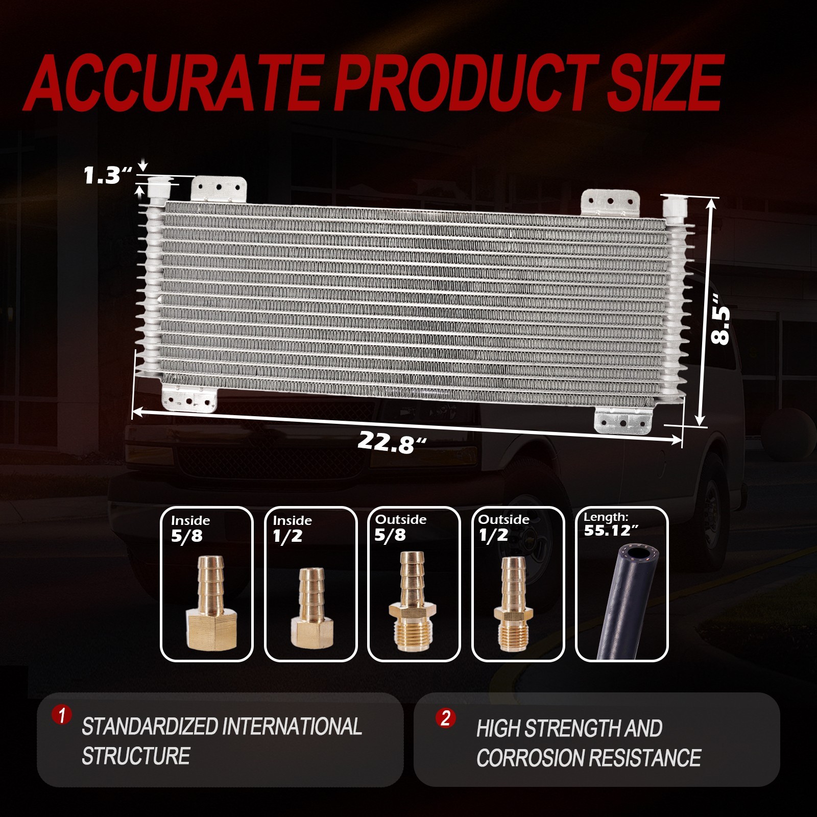 LPD47391 For Tru Cool 40K Low Pressure Drop Transmission Oil Cooler 40K GVW