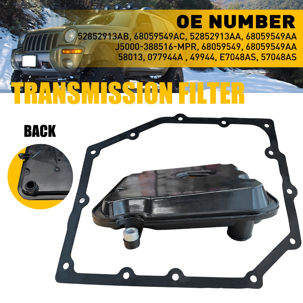 42RLE Transmission Filter Kit 03-UP WITH Pan Gasket For Wrangler Liberty Dakota