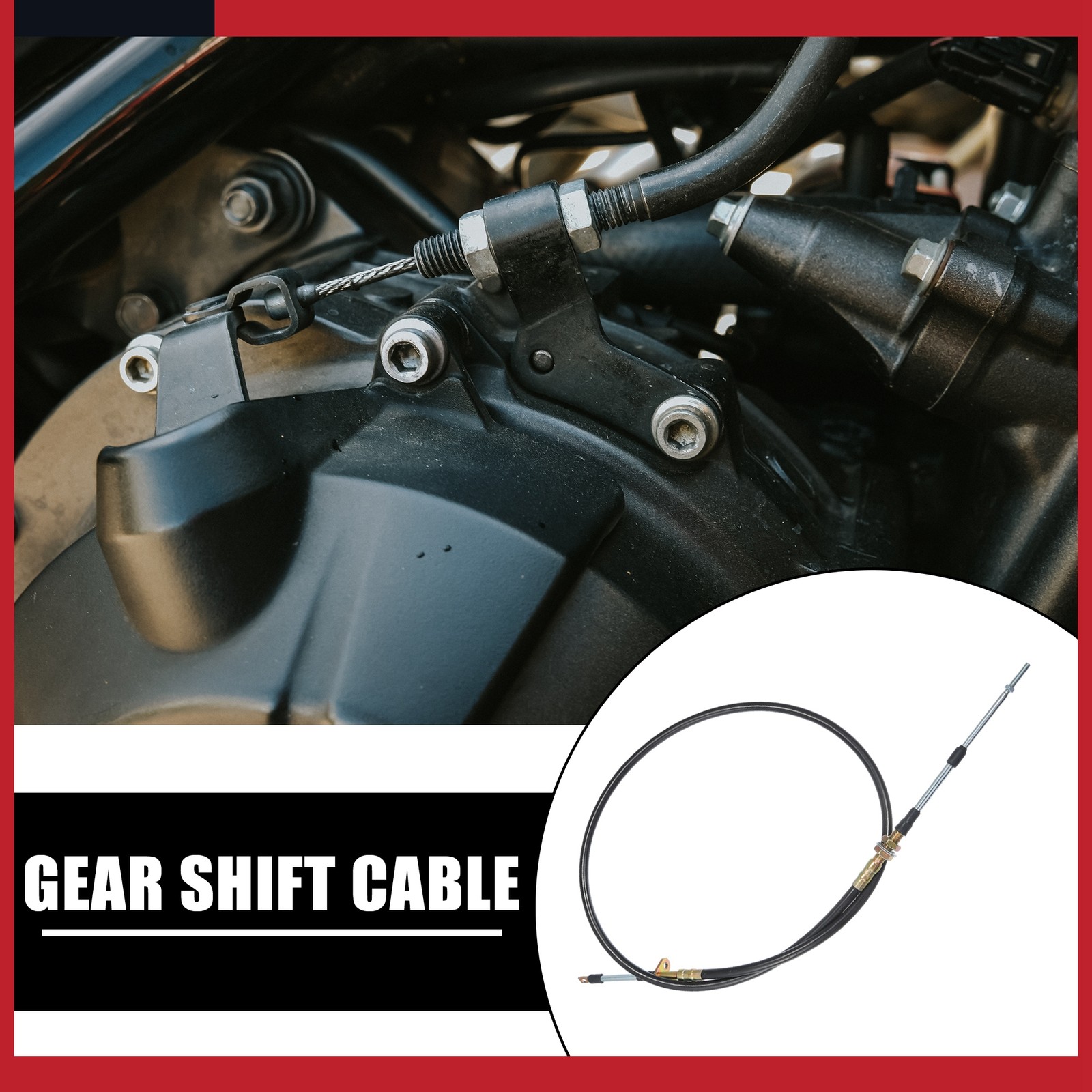 Pack of 1 for B M Shifters Black Gear Shifter Transmission Control Shift Cable
