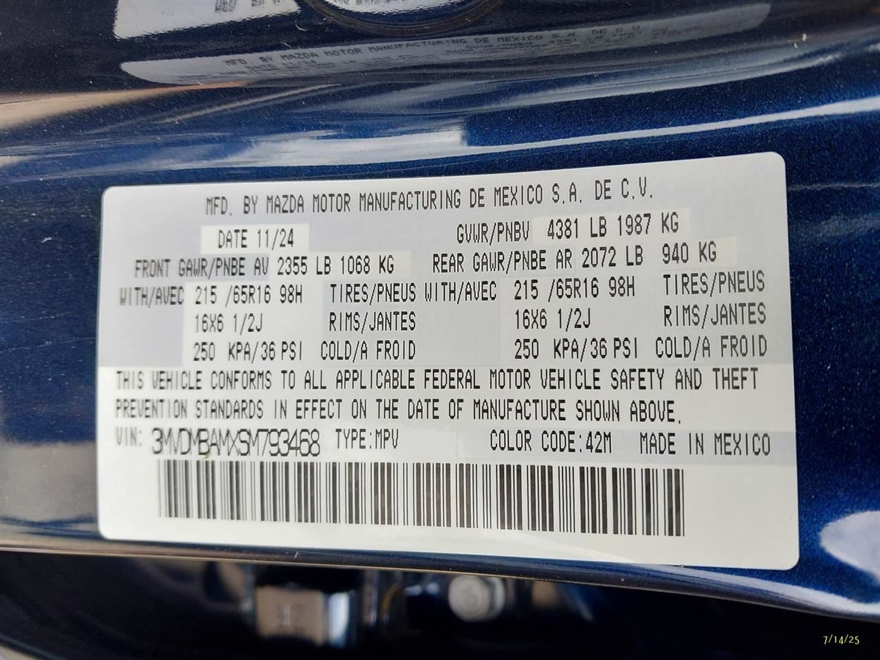 CX-30 2025 Transmission 3446947