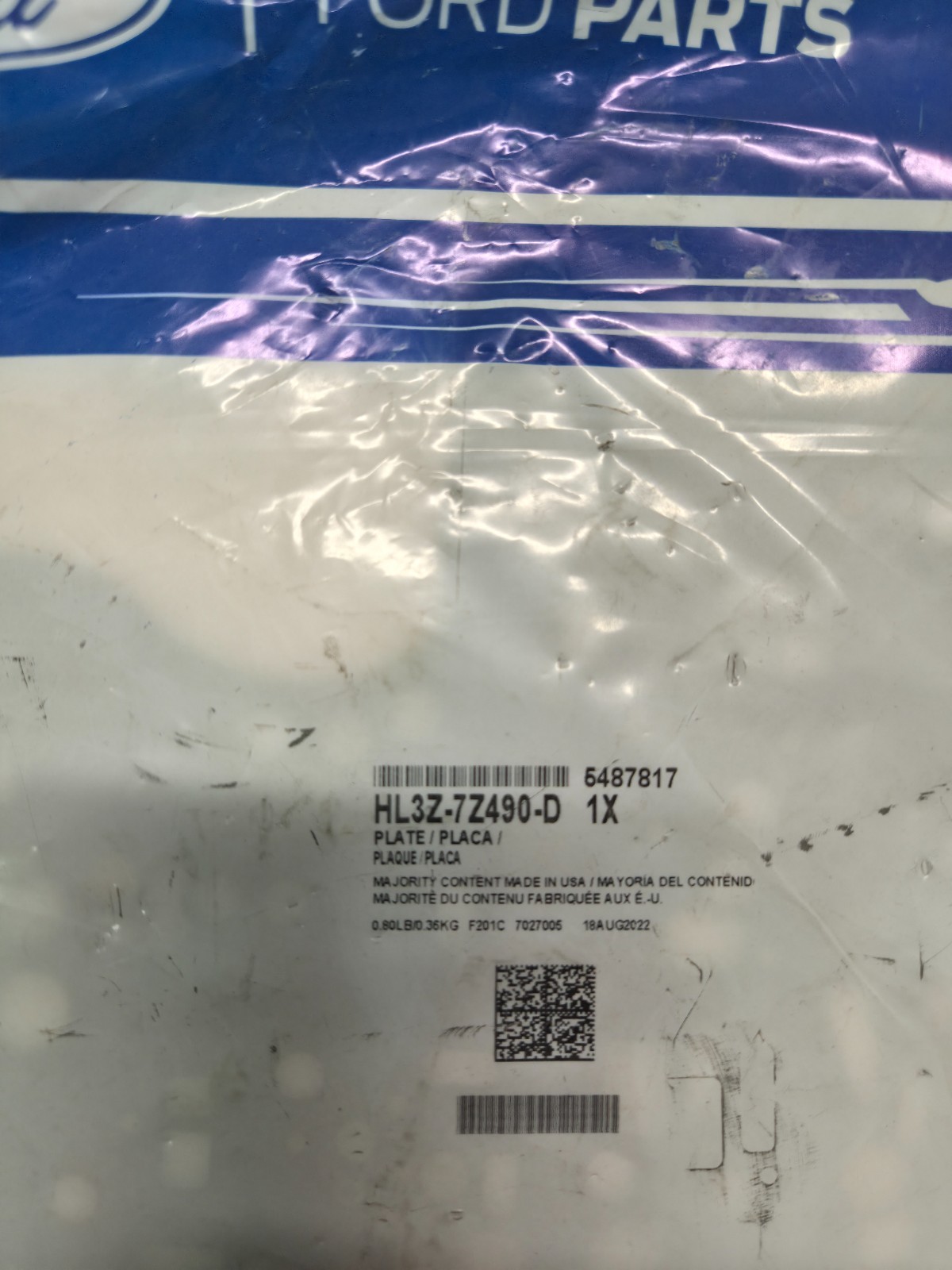 New OEM 2017 F150 3.5L Transmission Separator Plate HL3Z-7Z490-D