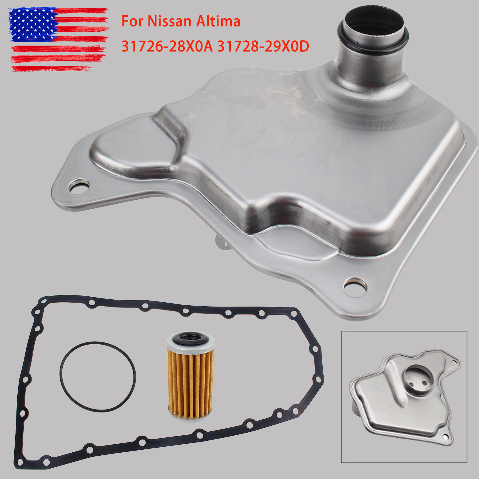 For 2016-2020 Nissan Transmission Oil Filter +GASKET 31728-29X0D 31726-28X0A