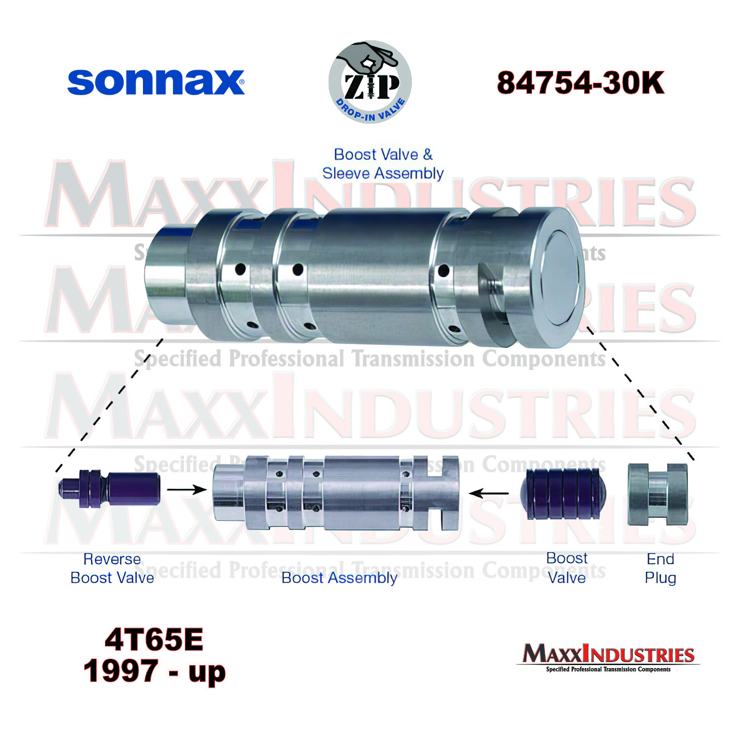 4T65E Transmission Sonnax Boost Valve & Sleeve Kit fits GM 84754-30K