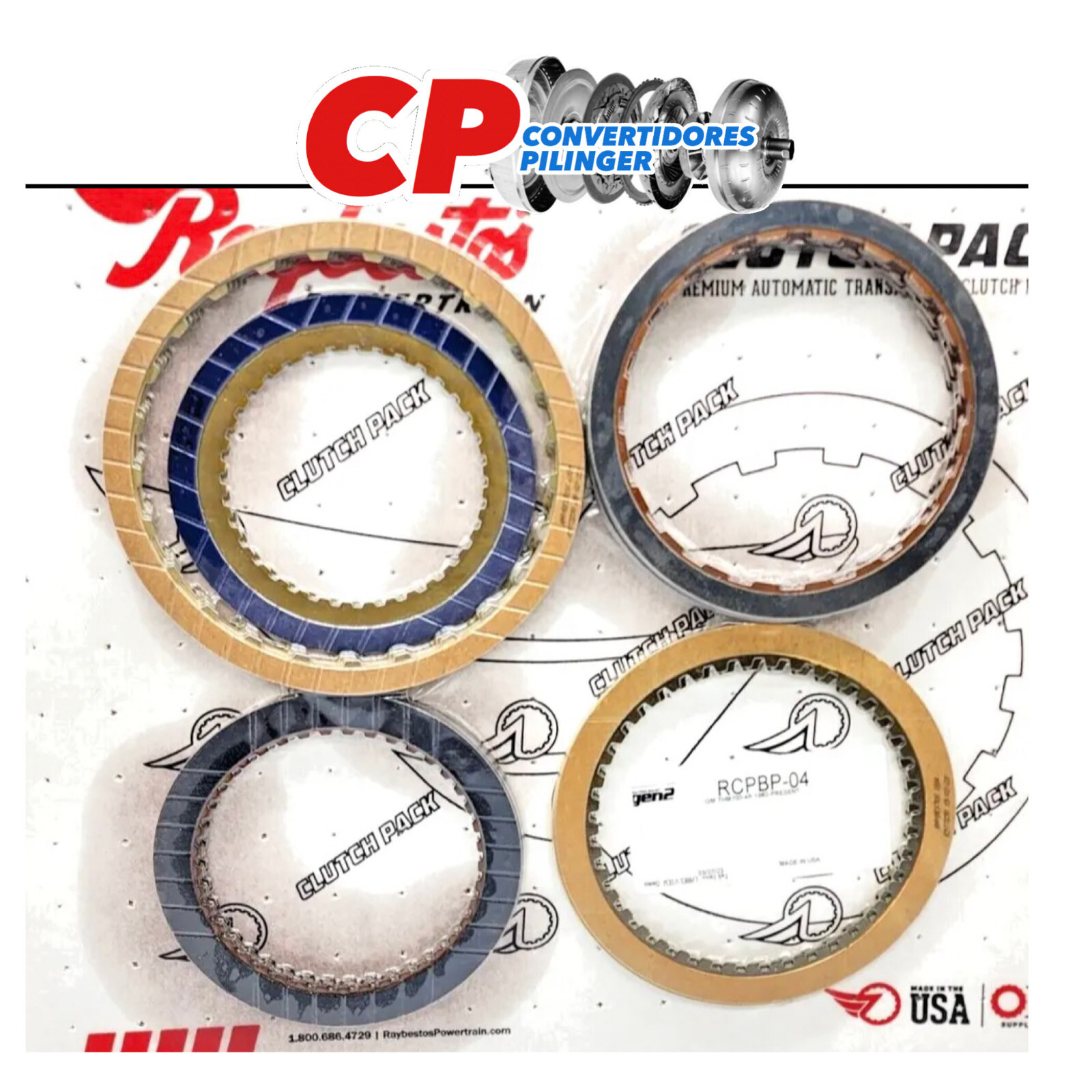 GM TH700-R4, 4L60E GEN 2 Blue Friction Clutch Pack 1982-UP RCPBP-04