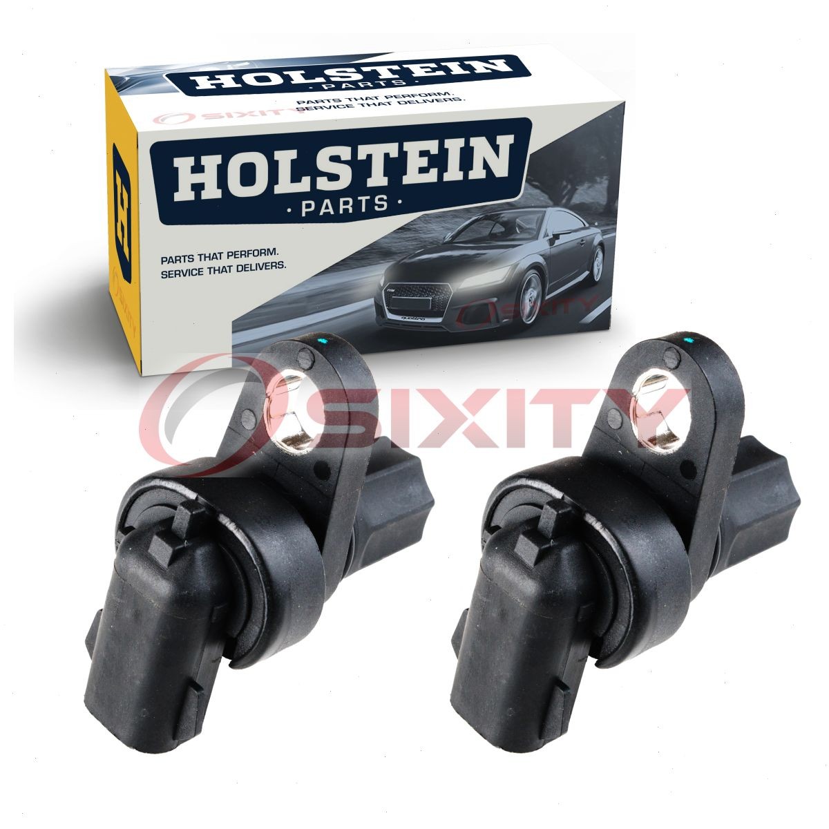 2 pc Holstein Rear ABS Wheel Speed Sensors for 2003-2007 Ford E-150 Antilock jz