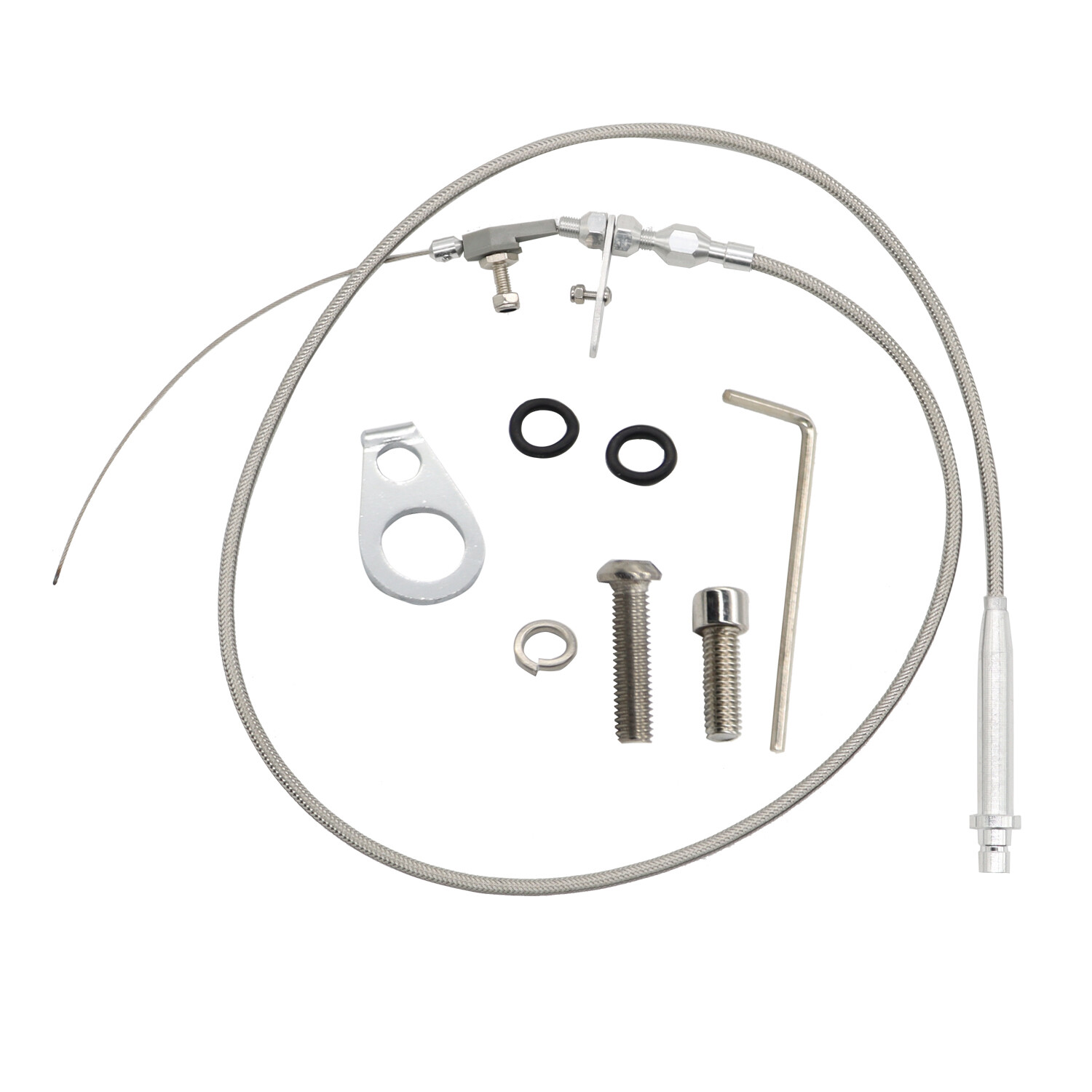 Braided Transmission Kick Down Cable Detent Fits For GM Chevy Trans 350 TH350 US